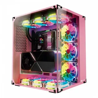 Talius Cronos Orchid Rgb Crystal Pc-tower-gehäuse - Pink / Clear