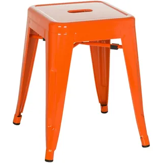Mid.you Hocker , Orange , Metall , quadratisch , 39x46x39 cm , stapelbar , Wohnzimmer, Sessel, Hocker & Hockerbänke, Sitzhocker