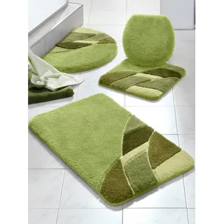 Badematte HAGEMANN Gr. 6, grün, WC-Deckelbezug (47cm x 50cm), 1 Stk., Badematten, Badematte