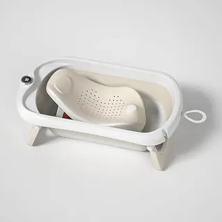 Faltbar Baby Badewanne Mit Rutschfestem Badewannensitz - Babywanne Xxl Mit Badethermometer - Von Der Geburt Bis 3 Jahre - Baby Bathtub - Babygeschenk - Geburtsgeschenke Für Mädchen & Jungen