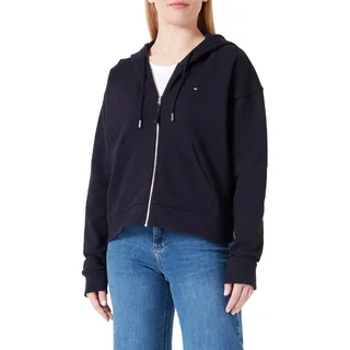 Tommy Hilfiger Damen Hoodie mit Reißverschluss 1985 Terry Zipper, Blau (Desert Sky), M