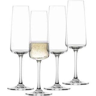 Schott Zwiesel Sektglas MIOVINO (4er-Set), spülmaschinenfeste Tritan-Kristallgläser, Made in Germany (Art.-Nr. 124052)