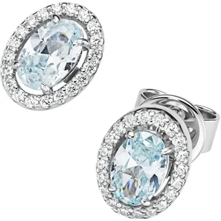 GIORGIO MARTELLO MILANO Ohrstecker Ziersteine Zirkonia weiß Silber 925 blau