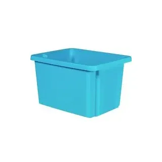 Curver 225501 Drehstapelbehälter ESSENTIALS Drehstapelbox 26L, blau stapelbar Blau 1 St.