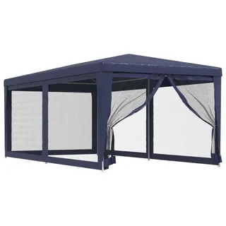 vidaXL Partyzelt mit 6 Mesh-Seitenwänden Blau 3x6 m HDPE - Blau