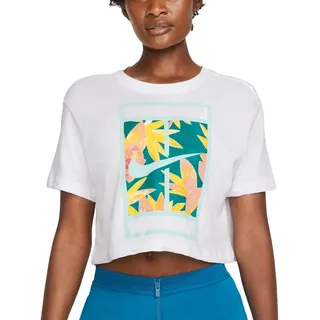 NIKE FJ2711-100 W NK DF Tee SLAM Crop T-Shirt Damen White Größe 2XL