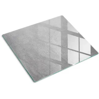 Tulup Glasplatte 60x52 cm Graue Wand , Glas , 60x0.4x52 cm , Küchen, Küchenelektrogeräte, Herde, Herdabdeckplatten
