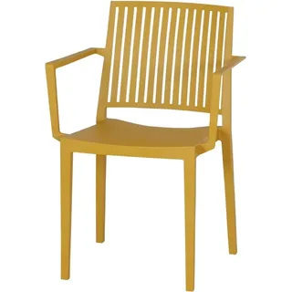Siena Garden Stapelstuhl Lane mit Armlehnen Mustard