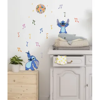 KOMAR "Stitch Music - Größe 50 x 70 cm", selbstklebend, Wandsticker, Kinderzimmer,