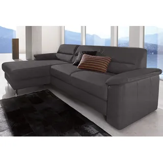 sit&more Ecksofa »Top Ascara L-Form« inklusive Boxspring/Federkern-Polsterung, komfortablem Federkern, grau