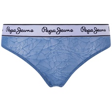 Pepe Jeans Damen Mesh Thong Bikini Style Underwear, Blue (Dulwich Blue), M