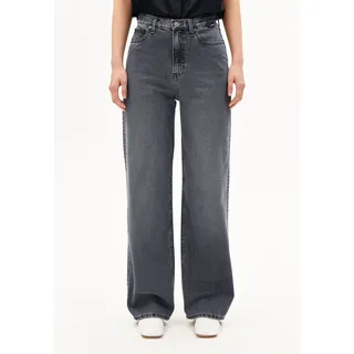 ENIJAA HIGH WAIST WIDE JEANS | 100% recycelte Baumwolle Non Stretch - schwarz (25-32)