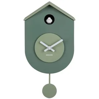 Karlsson Wanduhr Grato, Cuckoo - Jadegrün, Kunststoff, 9x33x17.5 cm, Dekoration, Uhren, Wanduhren