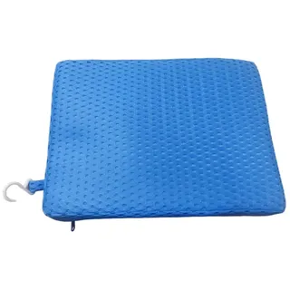 Kepuarm Sitzkissen Für Duschstuhl, Duschsitzkissen mit Haken, Badewannenkissen Für Senioren und Behinderte, Kissen Für Komfortables Baden, Passt Auf Die Meisten Duschstühle und Duschbänke (Blau)