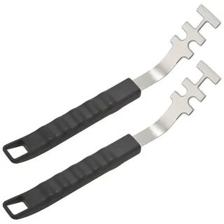 2 Stück – Hitzebeständige Grillrostheber – Grillheber – BBQ-Werkzeug – zum sicheren Anheben heißer Grillroste und Grillplatten
