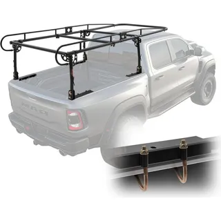 Lkw-Gestell Leitergestell Pick-up Anhänger 454kg verstellbar 110-160cm - robustes Transportzubehör - ideal für Baustellen und Landwirtschaft