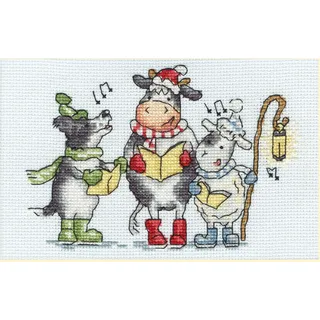Bothy Threads The Home Of Happy Stitching Grußkarte Kreuzstich Stickpackung, Wuff, Muh, Baa!