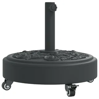 vidaXL Schirmständer Rund 27 kg Kunststoff 45 x 45 cm Schwarz