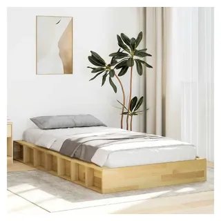 vidaXL Massivholzbett ohne Matratze 90x200 cm Eichenholz