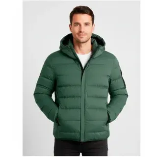 BOSS für Herren. 50551893 Riplite grüner Mantel (L), Lässig, Polyester