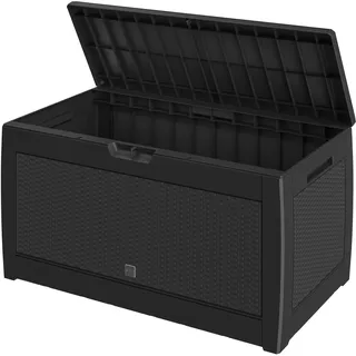 Gartenbox Rato 310L Anthrazit Rattan Optik wasserdicht