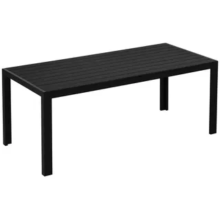 Outsunny Gartentisch 190 x 85 x 72 cm Schwarz