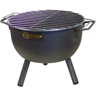 Imex El Zorro Runder Tischgrill mit verzinktem Grillrost, schwarz, 24 x 24 x 33 cm, 71425.0