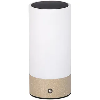 Dehner Außenleuchte Edelstahl/Glas Ø9 x H20 cm inkl. USB-C Kabel warmweiß