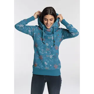 Ragwear Sweater »GRIPY FLOWERS O«, Hoodie mit floralem All Over-Druck Ragwear blue XS (34)