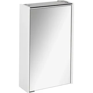 Fackelmann Spiegelschrank Denver Weiß 42 cm mit Softclose Türen