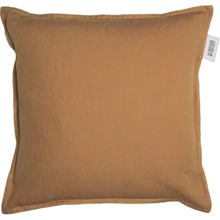 Kissenbezug "Lino", orange (zimt, braun, orange), B:38cm L:38cm, Leinen, Obermaterial: 55% Leinen, 45% Baumwolle, SCHÖNER WOHNEN-KOLLEKTION, Kissenbezüge, Kissenbezug, aus hochwertigem, natürlichem Materialmix