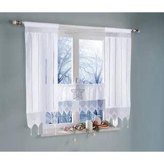 HOSSNER - ART OF HOME DECO Attersee Stangendurchzug 40 x 75 cm Weiß 1 Stk.