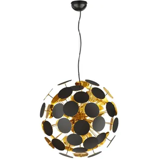 Trio Discalgo 6-flg. 54 cm kugelförmig schwarz matt/Goldfarbig