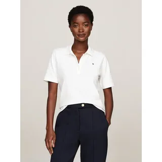 Tommy Hilfiger Poloshirt »1985 Regular Fit Pique Premium Polo«, mit Logo-Stickerei, mit Seitenschlitzen TOMMY HILFIGER Ecru XS