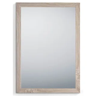 Dekospiegel MIRRORS AND MORE "KIM", braun (eiche hell), B:48cm H:68cm T:1,6cm, MDF, Spiegel, Dekospiegel, Wandspiegel