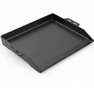 GFTIME 48x36cm Gusseisen Plancha Grillplatte, Universelle Grillplatte für RÖSLE VIDERO, Weber, Enders, Campingaz, Napoleon, Tepro, Taino gasgrill, mit integrierter Fettrinne & 8cm hohem Rand