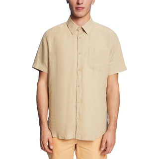 ESPRIT Herren 043EO2F303 Hemd, 285/SAND, L