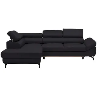 Novel Ecksofa , Dunkelbraun , Leder , Echtleder , Rindleder , Ottomane links, L-Form , 270x220 cm , Lederauswahl, seitenverkehrt erhältlich, Hocker erhältlich, Rücken echt , Wohnzimmer, Sofas & Couches, Wohnlandschaften, Ecksofas mit Schlaffunktion