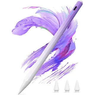 Kingone Stift für Apple iPad 2018-2026,2X Schnellladung,kompatibel mit iPad 6~11th,Pro 11"/12.9"/13",Air 3~5th,Air 11"/13",Mini 7/6/5th,mit Magnetischer Haftung,Palm Rejection & Neigung,Farbverläufe.
