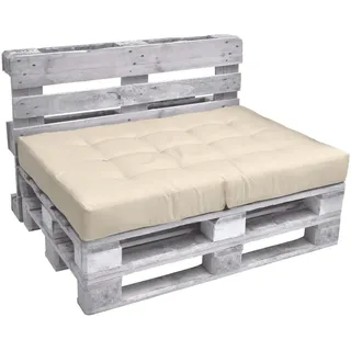 Beautissu Palettenkissen 120 x 80 x 15 cm beige 1 St.