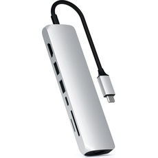 Bild USB-C Slim Multi-Port with Ethernet Adapter silver Dual-Slot-Cardreader, USB-C 3.0 [Stecker] (ST-UCSMA3S)