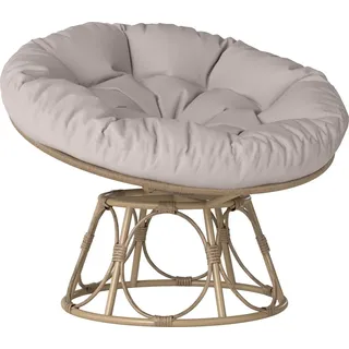 Outsunny Korbsessel 90 x 78 x 76 cm hellgrau