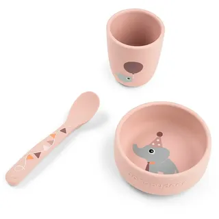 Done By Deer Stick & Stay Celebration Erstes Mahlzeiten-set - Pink - One Size
