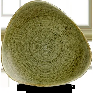 Churchill Super Vitrified Stonecast Plume Green Dreiecksteller, 22,9 cm, 12 Stück, Olive - Olive