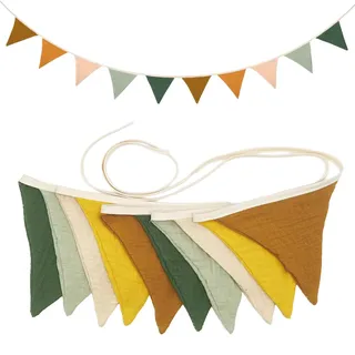 Tongyixin Wimpelkette Kinderzimmer, hausbett Himmel,Girlande Kinderzimmer,Kinderzimmer Deko,Wanddeko Geschenk,Wandtattoo Kinderzimmer Mädchen & Jungen,Babyzimmer & Babybett Deko (Morandi-Grün)