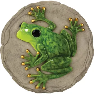 Spoontiques Gartendekoration – erhöhter Frosch-Trittstein – dekorativer Stein für den Garten