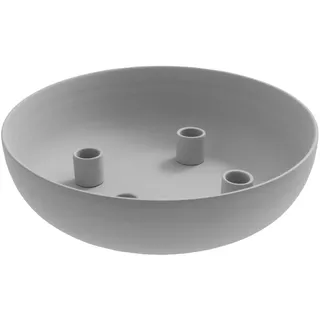 Storefactory - Kerzenhalter, Kerzenständer - Granholmen XXL - Keramik - Grau - D 29 cm