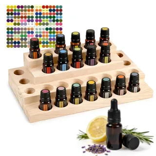 Holzsammlung Ätherisches Öl Display Ständer, 30 Löcher Aromatherapie Öle Hölzern Tragen Gestell Halter Organisator Multifunktions Geschenk für Nagellack, Duftöle, Lippenstift und Parfümlagerung #5