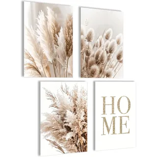 mojoliving Boho Bilder Set Poster Boho Deko Set Bilder Wanddeko Abstrakte Bilder Poster Aesthetic Bilderset Yoga Wandbilder Wohnzimmer Blumen