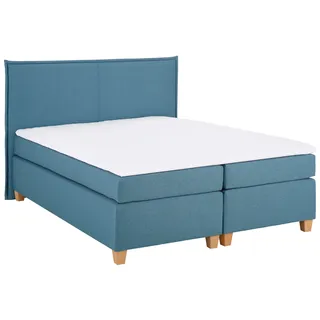 Home affaire Boxspringbett »Houssay« inkl. Topper, 5 Breiten, 2 Härtegraden auch in Überlänge 220 cm, blau
